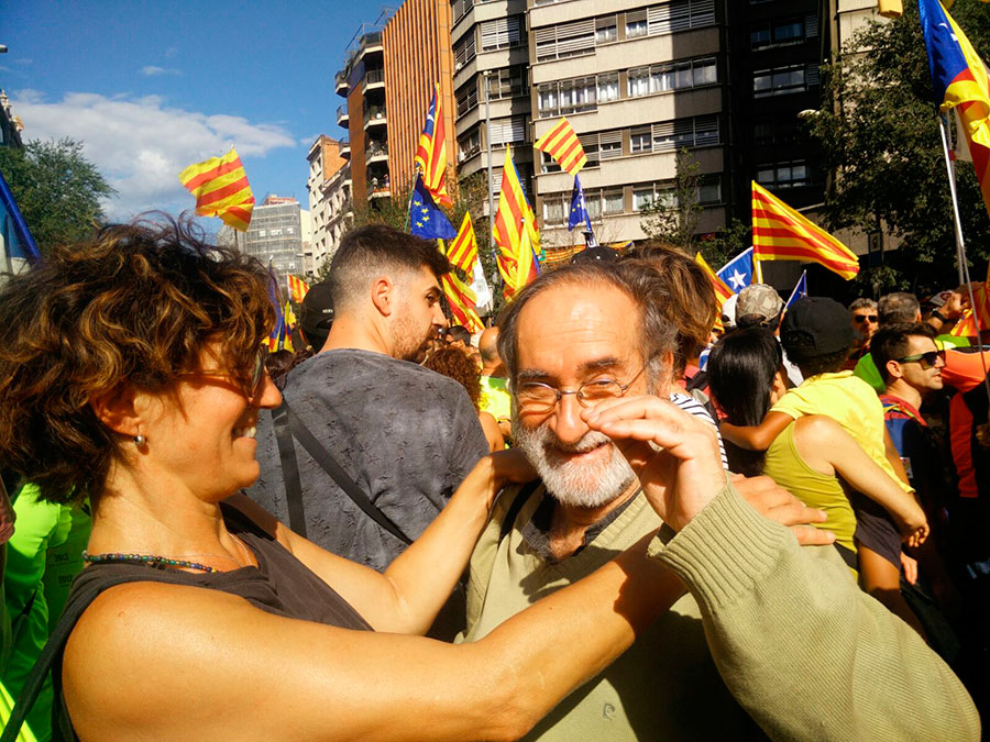 Mireia Cortina i LCM en la diada nacional de Catalunya 2017